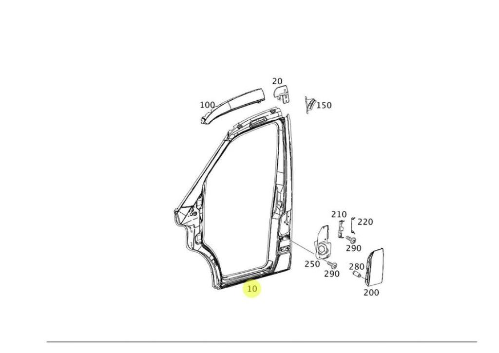 cadre de porte gauche Mercedes Sprinter 9066300577, Enlèvement, Neuf, Gauche, Mercedes-Benz