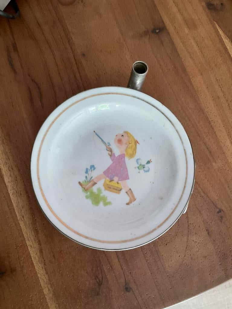 Vintage kinder-warmhoudbord uit de jaren ’50, Ophalen of Verzenden