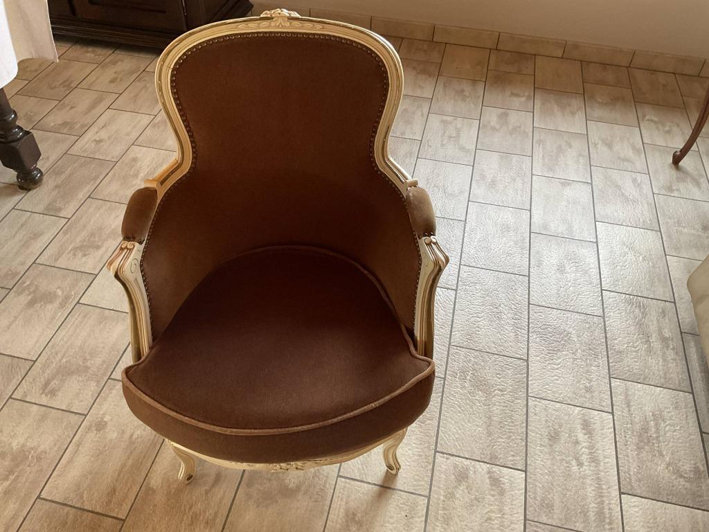 Fauteuil barokstijl bruin, Ophalen, Barok, Minder dan 75 cm, Zo goed als nieuw