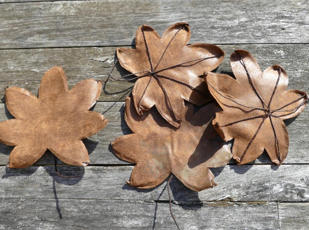 herfst decoratie 4 bladeren, Huis en Inrichting, Ophalen of Verzenden, Gebruikt