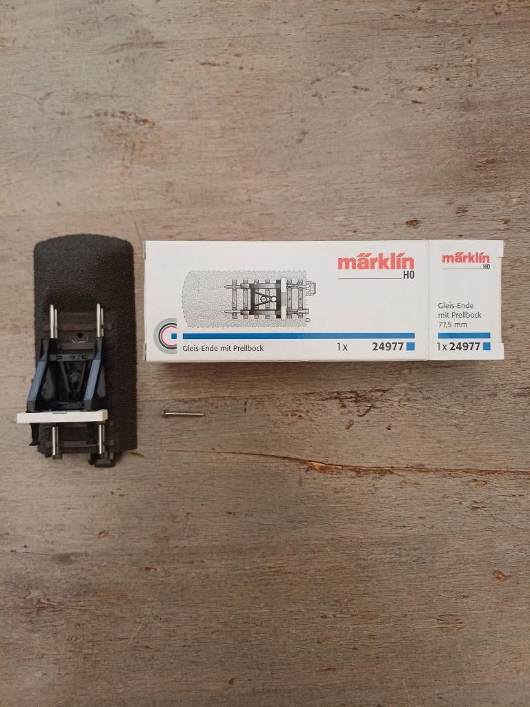 Marklin stootblok c-rail 24977, Neuf, Enlèvement ou Envoi, Courant alternatif, Rails