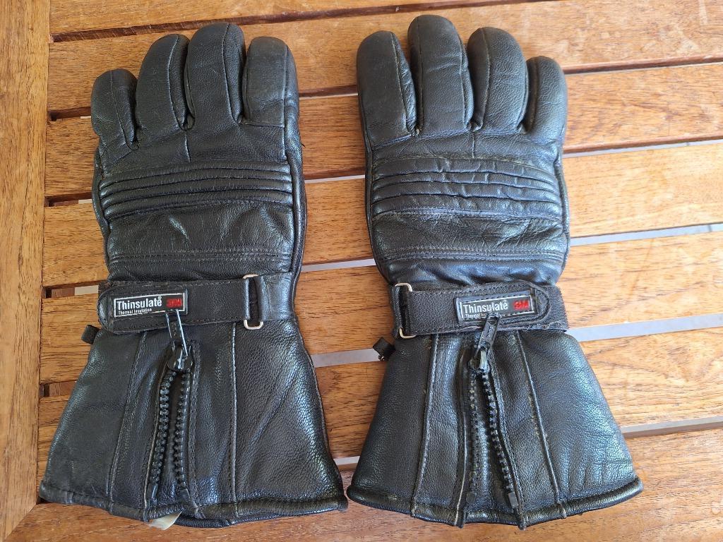 Paar lederen Thinsulate 3M motorhandschoenen. Maat S., Motoren, Thinsulate, Heren, Ophalen of Verzenden, Handschoenen