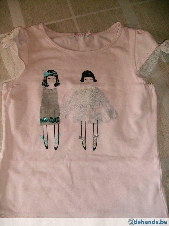 licht roze shirtje van billieblush mt 110, Enlèvement ou Envoi, Utilisé
