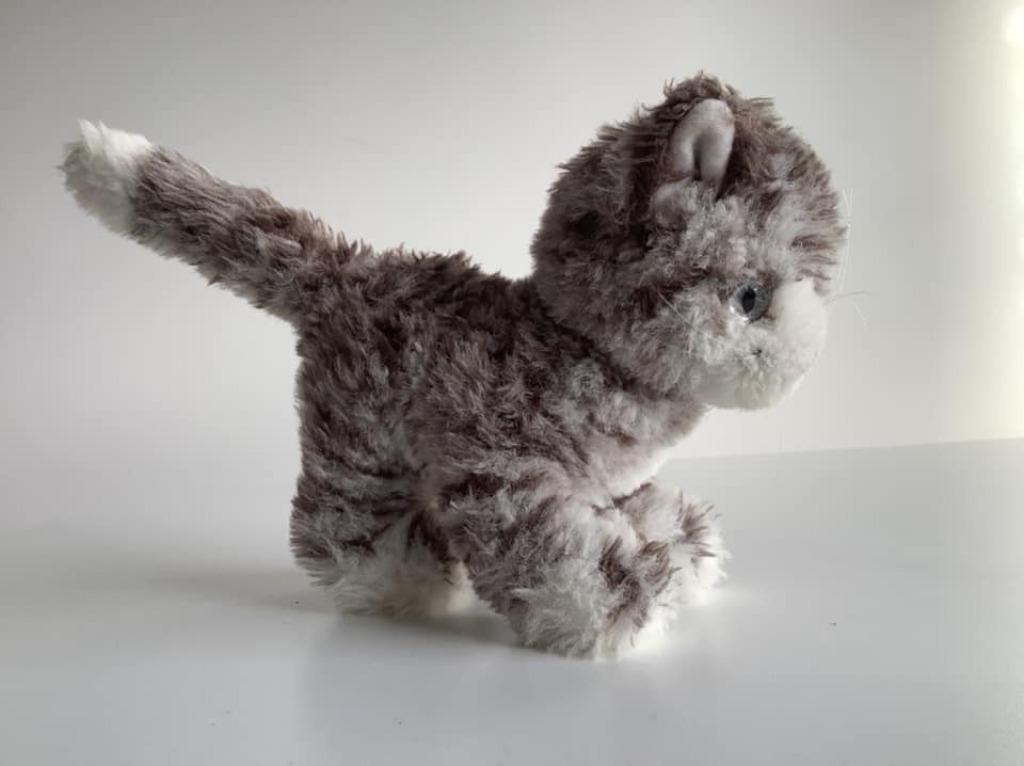 Chaton Steiff vintage « Sissy » avec bouton et étiquette, Enlèvement ou Envoi, Utilisé, Ours en tissus, Steiff