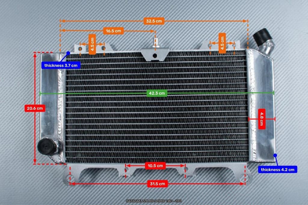 Radiateur AVDB KAWASAKI ZZR 600 / ZX600 1993 - 2004, Motos, Enlèvement ou Envoi, Neuf