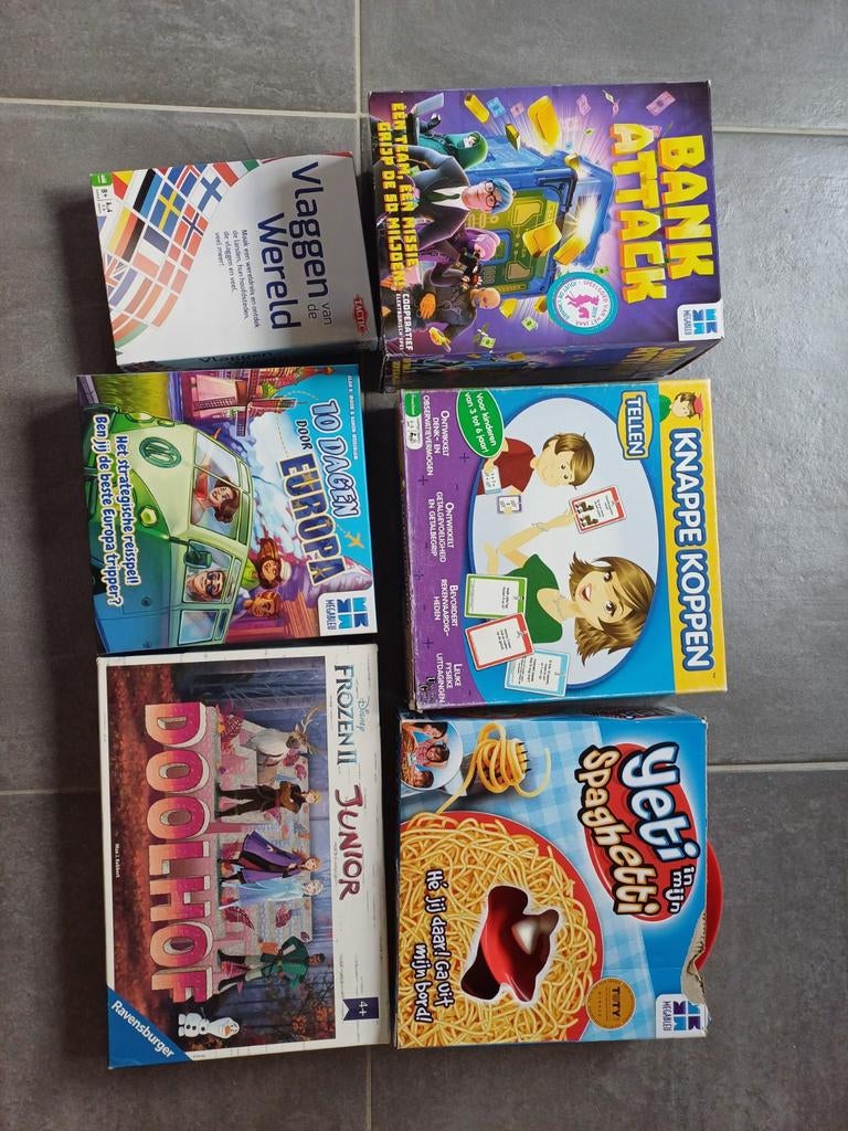 Gezelschapsspelen 6 stuks educatief, Ophalen, Zo goed als nieuw
