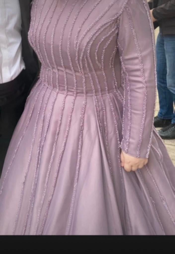 Robe de bal lilas taille 52 avec dos en corde, Robe de gala, Taille 46/48 (XL) ou plus grande, Enlèvement ou Envoi, Porté