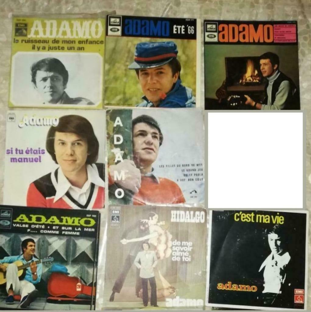 ADAMO - Lot 45 tours + rares côtés., Enlèvement ou Envoi