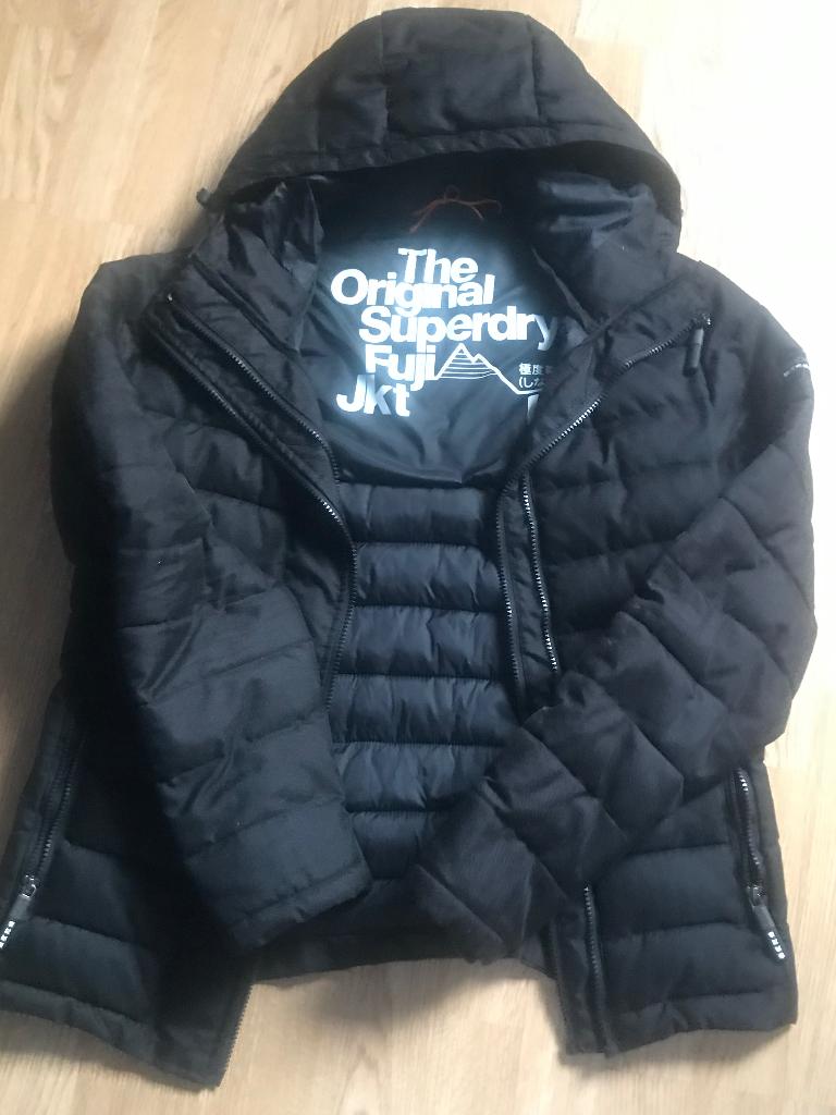 Superdry herenjas medium, Ophalen, Maat 48/50 (M), Zwart, SuperDry