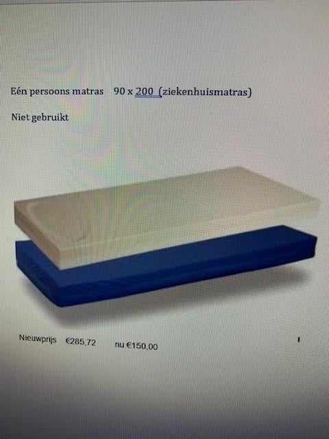 Een persoons matras 90x200 (ziekenhuismatras), Ophalen, 90 cm, Eenpersoons, Nieuw