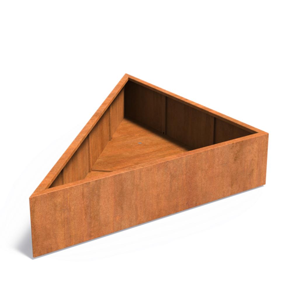 cortenstaal plantenbak / bloembak / boombak DRIEHOEK, Tuin en Terras, Verzenden, Nieuw, Balkon, Metaal