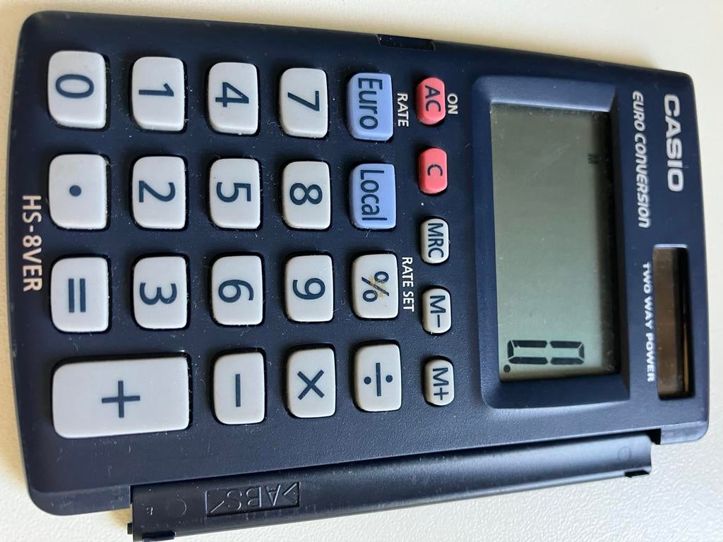 Rekenmachine: euro-converter, CASIO., Ophalen of Verzenden
