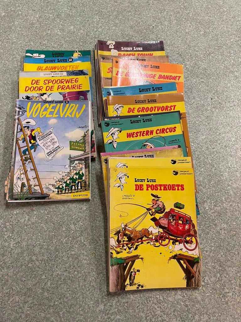 Lucky Luke strips, Morris / Goscinny, Meerdere stripboeken, Ophalen, Gelezen