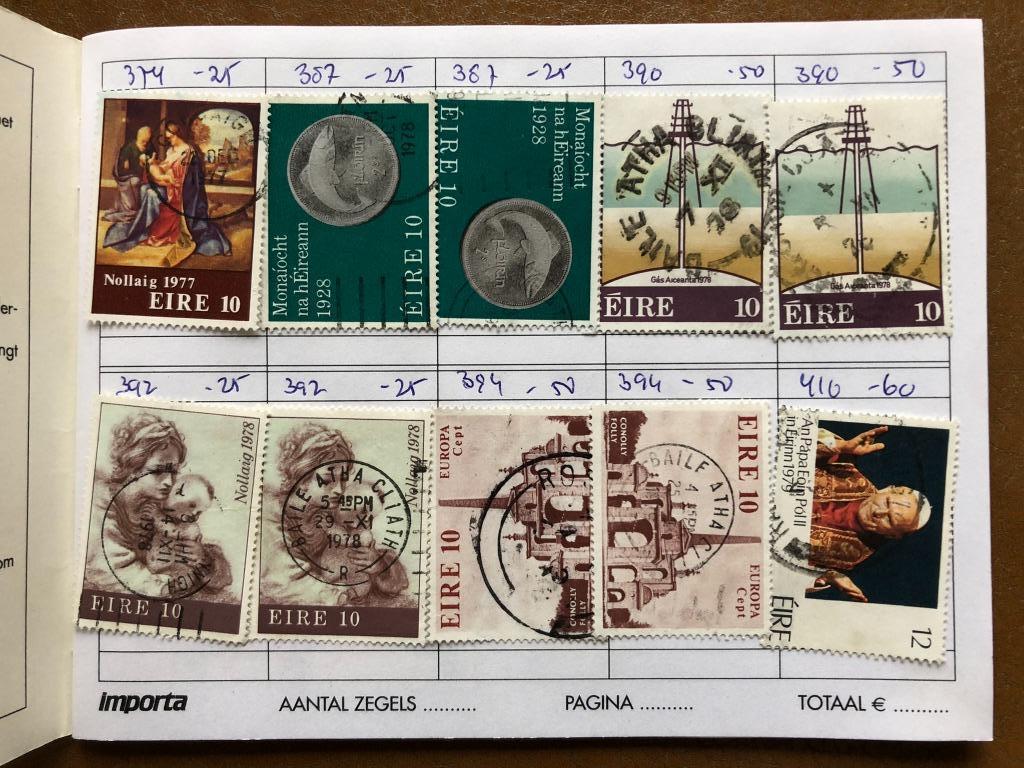 Postzegels Ierland, Postzegels en Munten, Postzegels | Europa | België, Ophalen of Verzenden, Gestempeld, Gestempeld