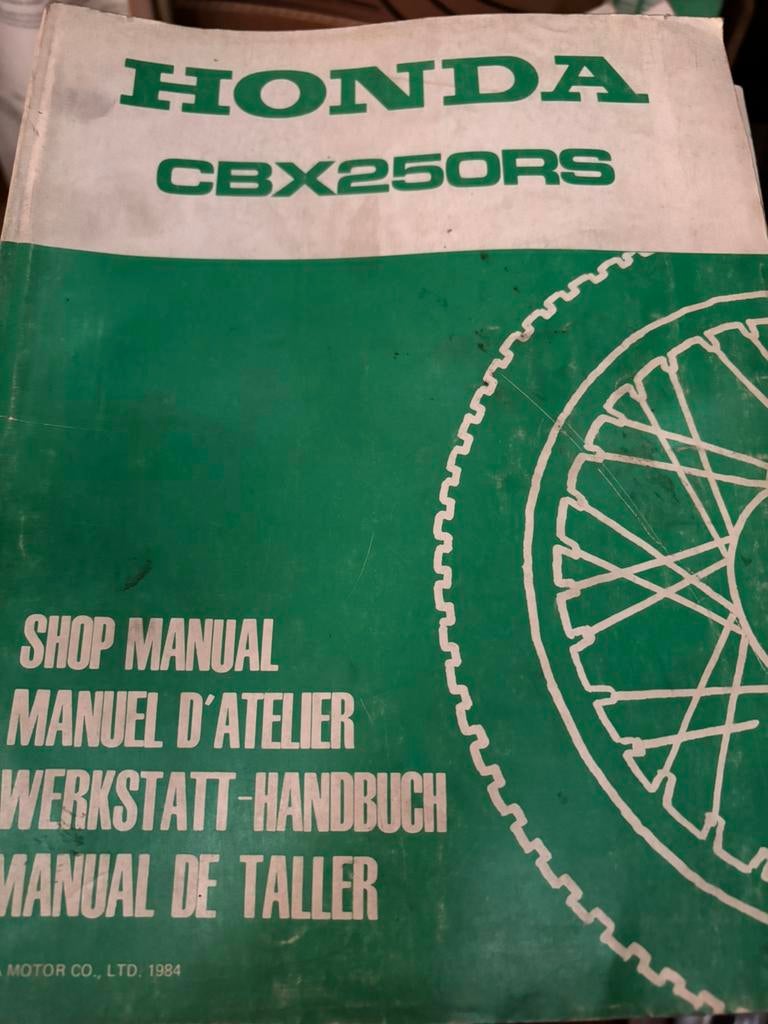 Shopmanual Honda CBX250RS, Ophalen of Verzenden, Honda