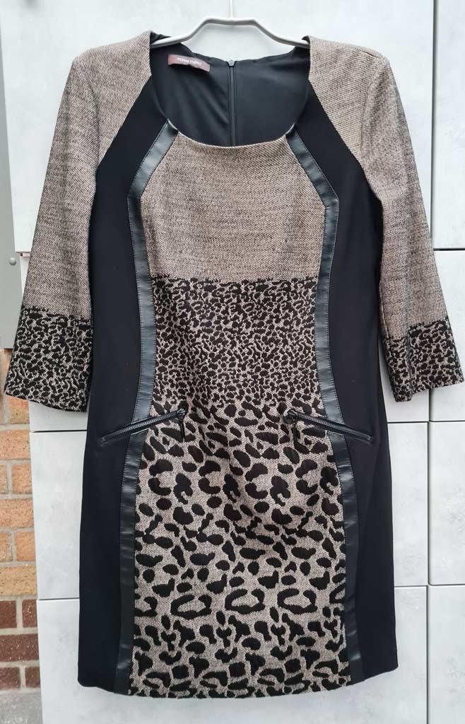 kleed Marie Méro - M +/-40 - zwart/luipaard - lees info aub, Marie Méro, Ophalen, Nieuw, Zwart