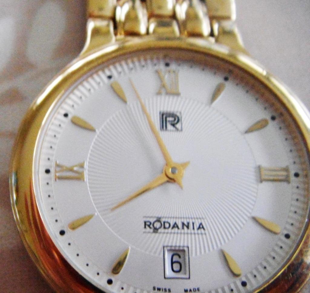 Montre homme RODANIA quartz, bracelet plaqué or grain de riz, Enlèvement ou Envoi, Comme neuf