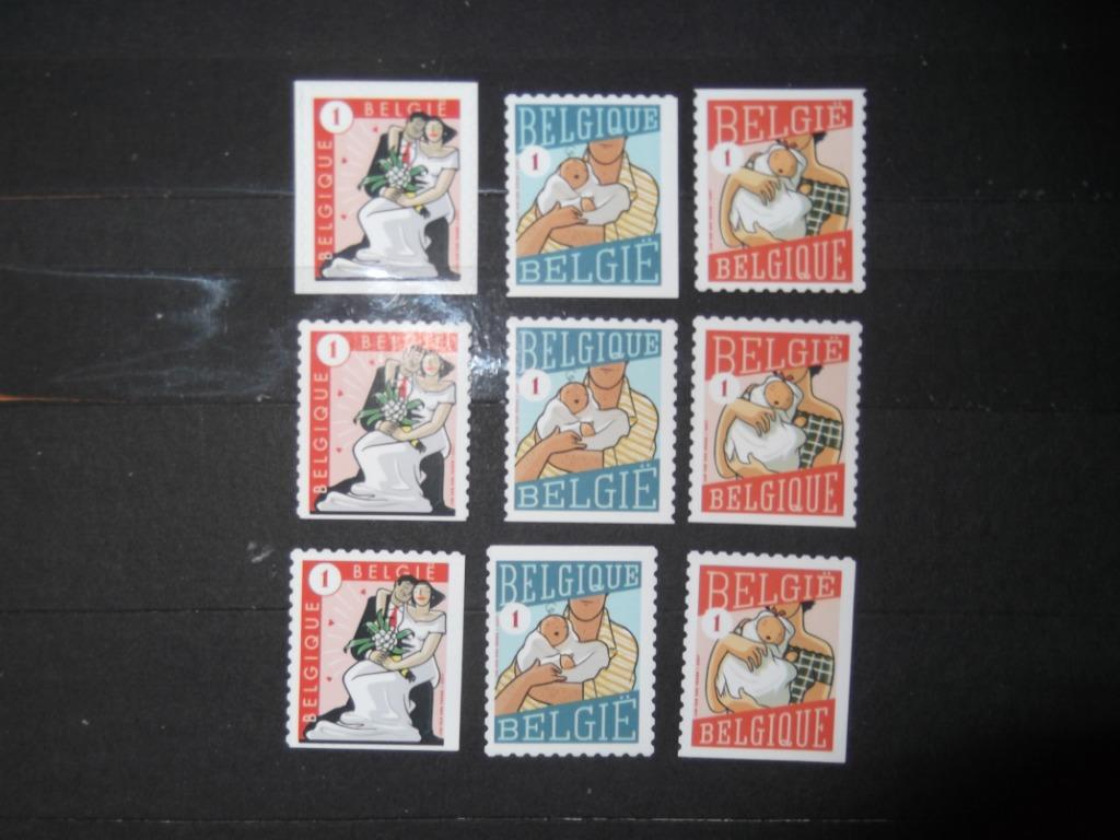 3738-3740 Huwelijk Geboorte -  Mariage Naissance, Enlèvement ou Envoi, Non oblitéré, Timbre-poste
