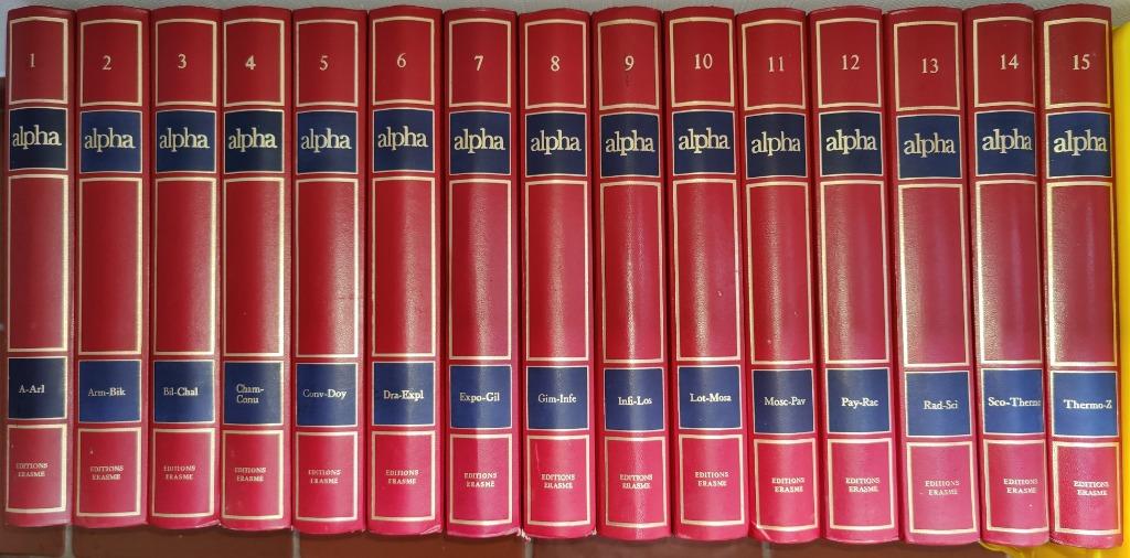 Encyclopédie Alpha en 15 parties (éditions Erasme), Enlèvement, Utilisé, Général, Série complète