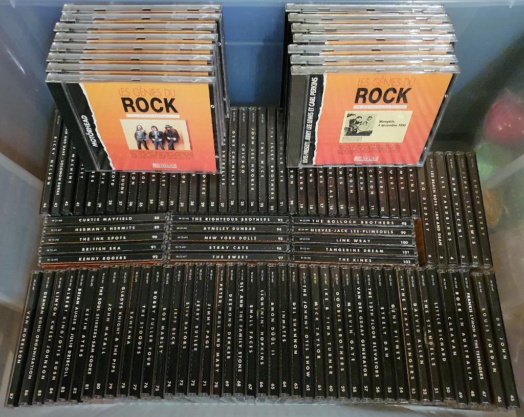 Superbe lot de 116 CD - Coll. "Les génies du rock" Ed. Atlas, CD & DVD, Enlèvement, Comme neuf