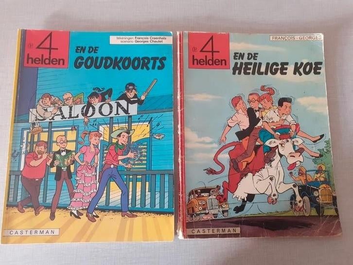 De 4 helden, Boeken, Stripverhalen, Gelezen, Ophalen of Verzenden, Casterman, Meerdere stripboeken