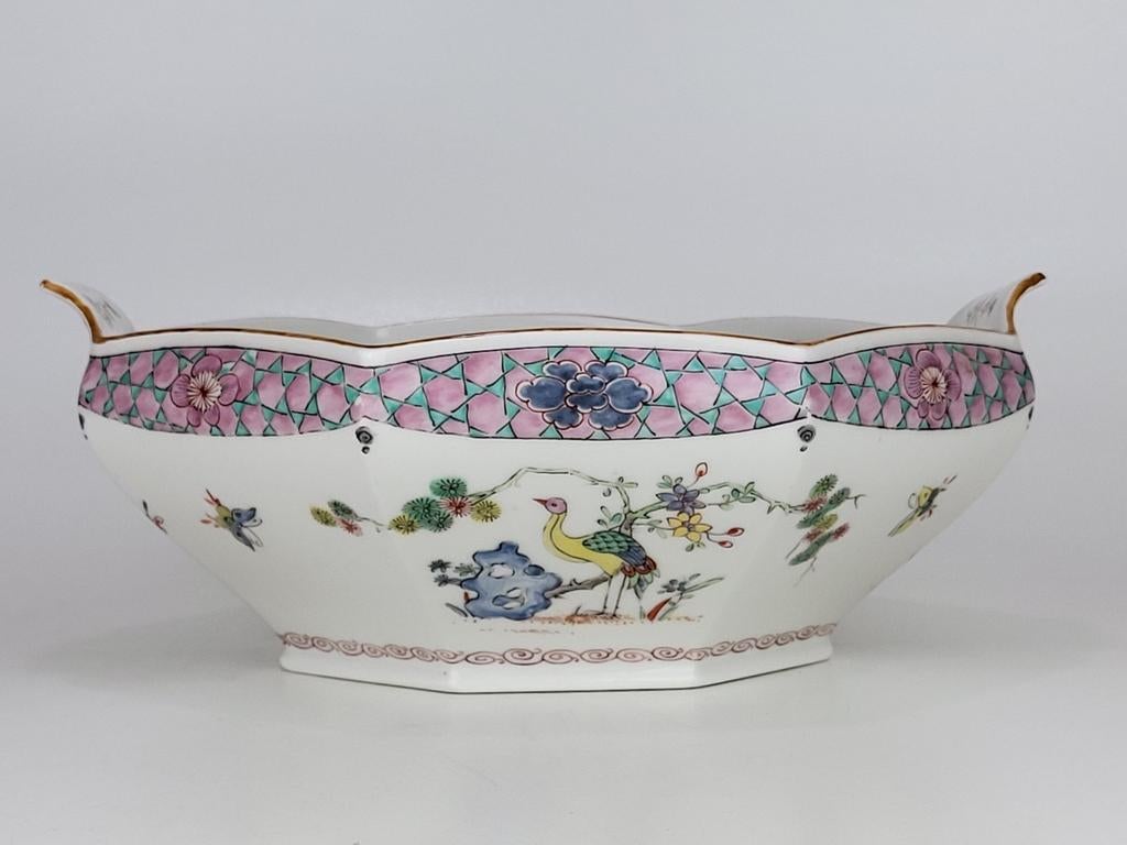 Bol ancien de Limoges au goût de la famille rose chinoise, Antiquités & Art, Antiquités | Porcelaine, Enlèvement ou Envoi