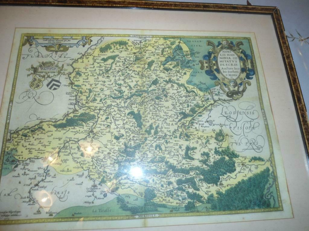 Magnifique Carte Ancienne ( 1572 ) Partie Hainaut ( pas a l', Enlèvement ou Envoi