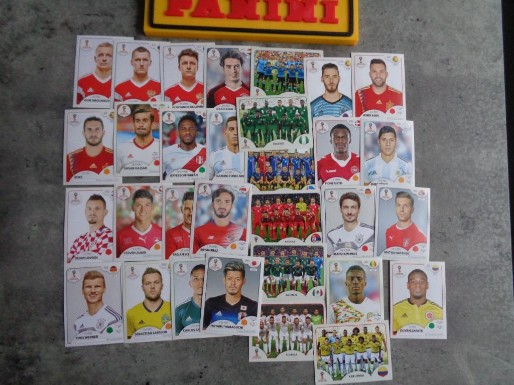 AUTOCOLLANTS DE FOOTBALL PANINI   31x   COUPE DU MONDE 2018, Envoi, Neuf