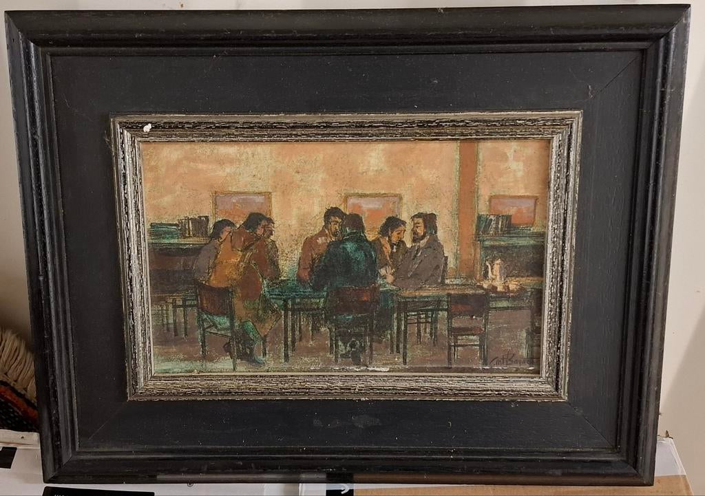 Antoon Bogaert 
"Namiddagkaarten in de lerarenzaal", Ophalen of Verzenden