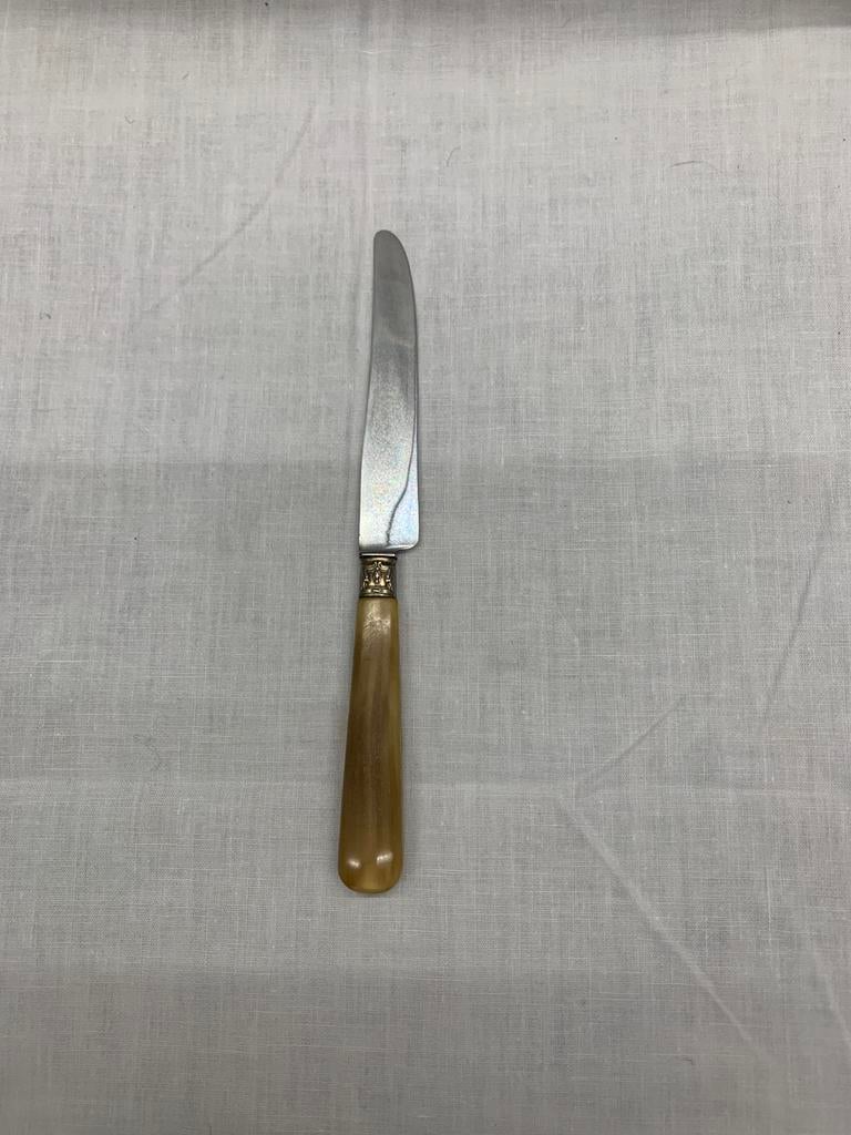 Antieke dessertmessen met benen handvat 12, Antiek en Kunst, Ophalen of Verzenden