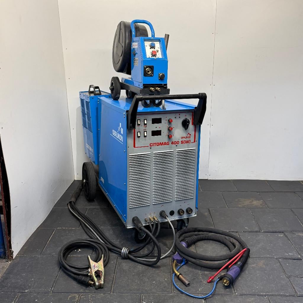Oerlikon Optimag 400 SW Gebruikt Mig Co2 Laspost + Garantie, Enlèvement ou Envoi, Utilisé, 250 ampères, CO2