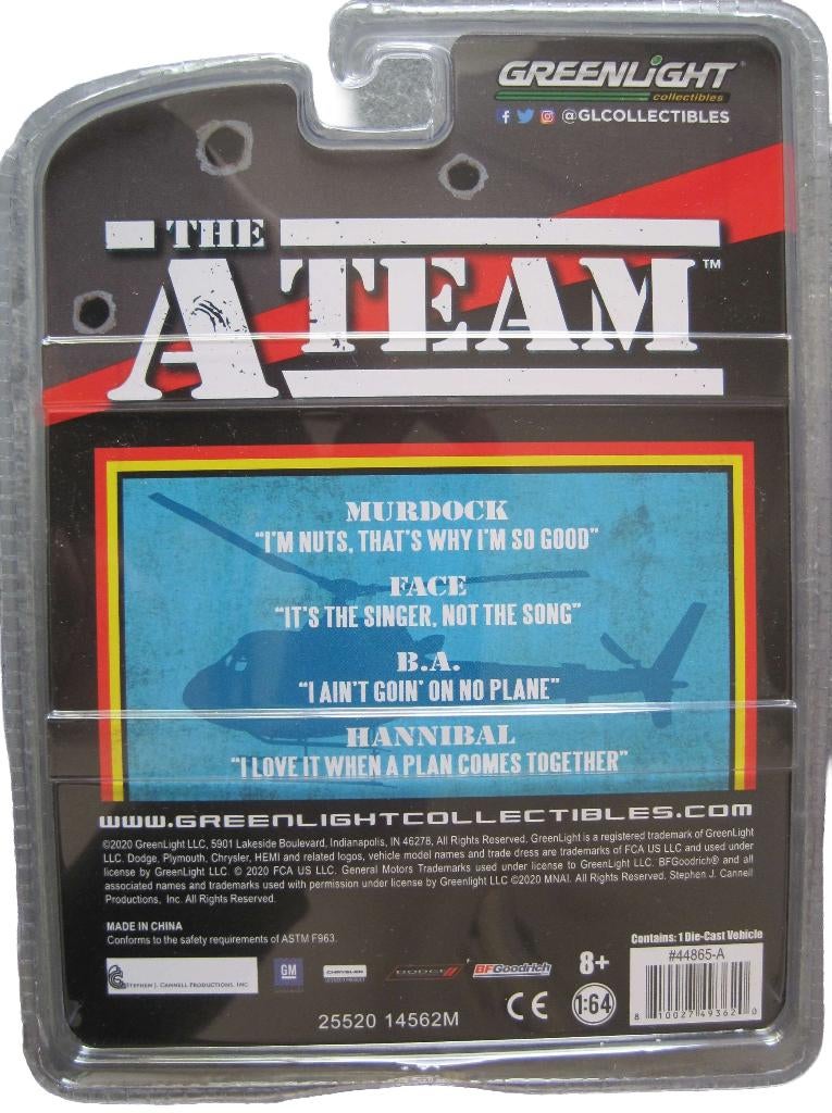 The A-Team  - 1977 Plymouth Fury U.S. Army Police 1:64, Auto, Nieuw, Askgl@greenlighttoys.com, Greenlight Collectibles