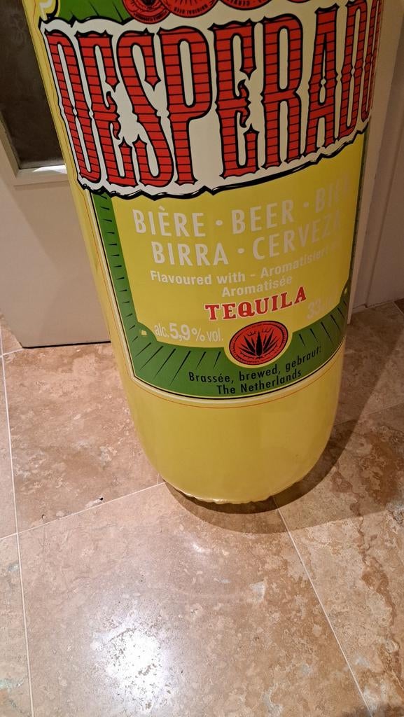 Desperado opblaasbare reclaimed fles prachtig stuk voor deco, Verzamelen, Merken en Reclamevoorwerpen, Ophalen