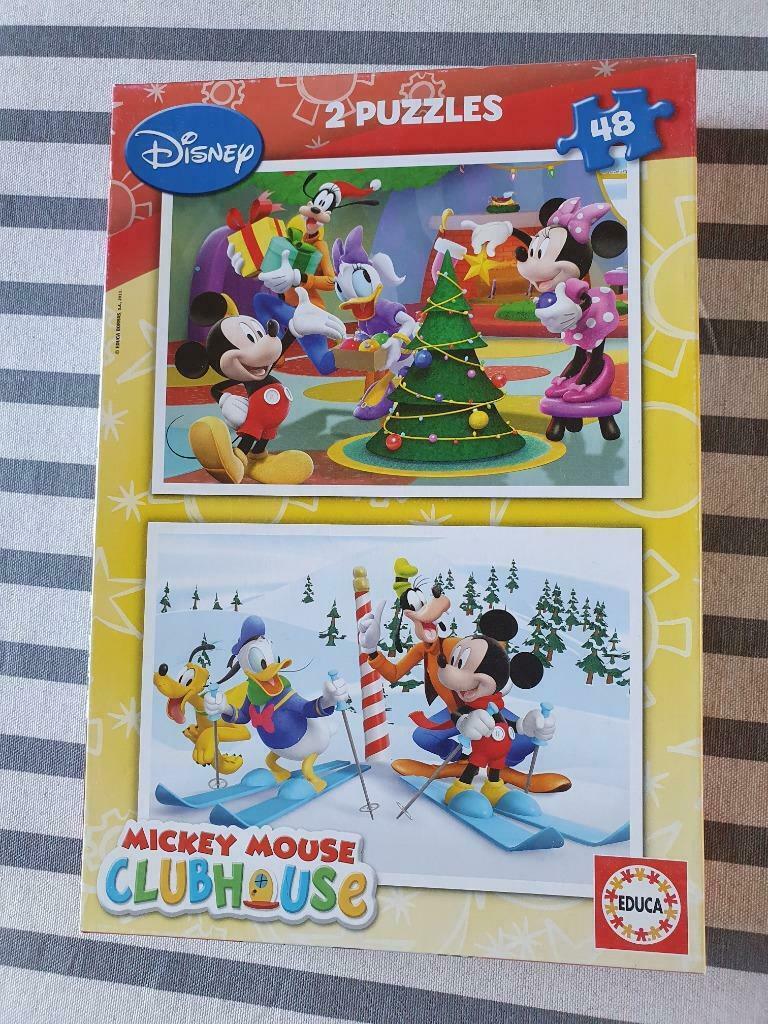 2 PUZZLES DISNEY - MICKEY MOUSE, Kinderen en Baby's, Ophalen of Verzenden, 10 tot 50 stukjes, Gebruikt, 4 tot 6 jaar