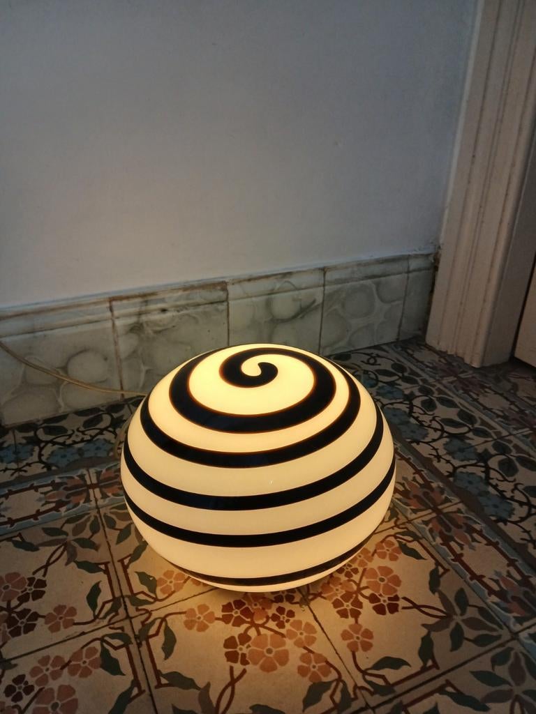 Lampe de table vintage ILU Di Vetro en forme de zèbre en ver, Maison & Meubles, Lampes | Appliques, Enlèvement, Comme neuf, Verre