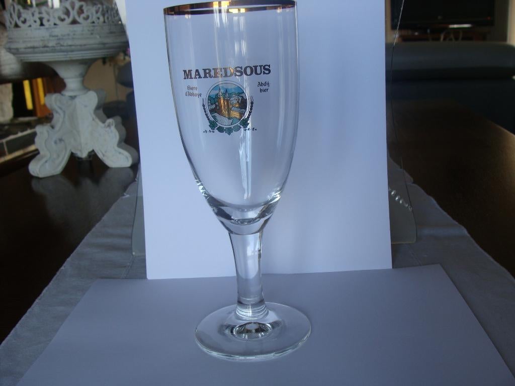 grand verre Maredsous sur pied, calice 0,3 l vintage, neuf, Ophalen of Verzenden, Nieuw, Bierglas