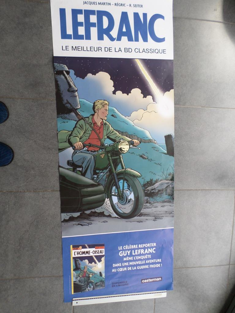Lefranc - l'homme-oiseau - affiche 160x60 - 2016, Collections, Posters & Affiches, Utilisé, Autres sujets/thèmes, Affiche ou Poster pour porte ou plus grand