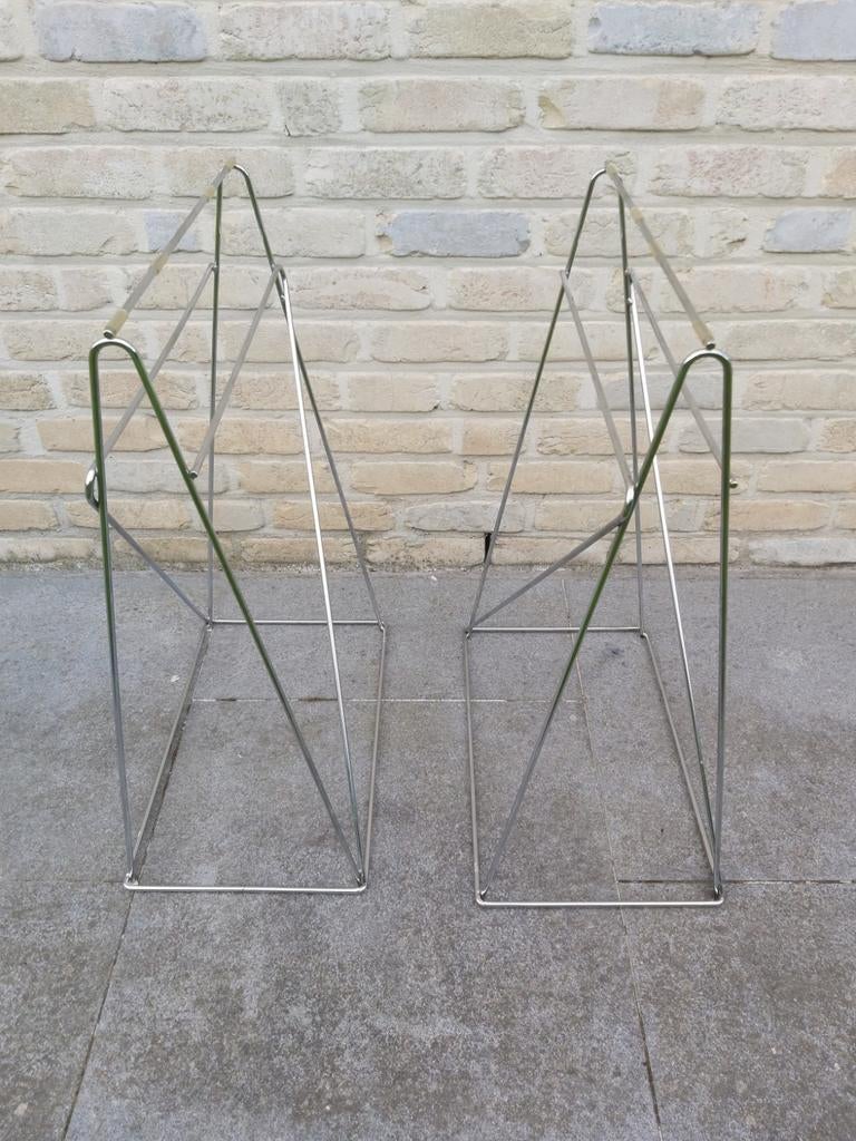 2 pieds de bureau polar chrome kare design, Maison & Meubles, Enlèvement, Utilisé