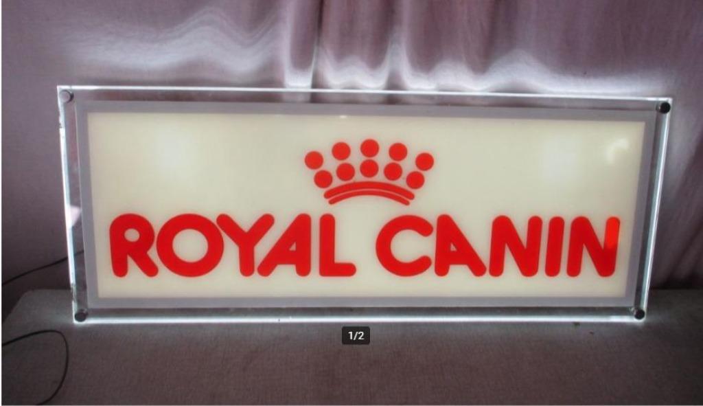 Enseigne publicitaire Prima Lit - Royal Canin - 80x33, Collections, Enlèvement ou Envoi, Comme neuf, Panneau publicitaire