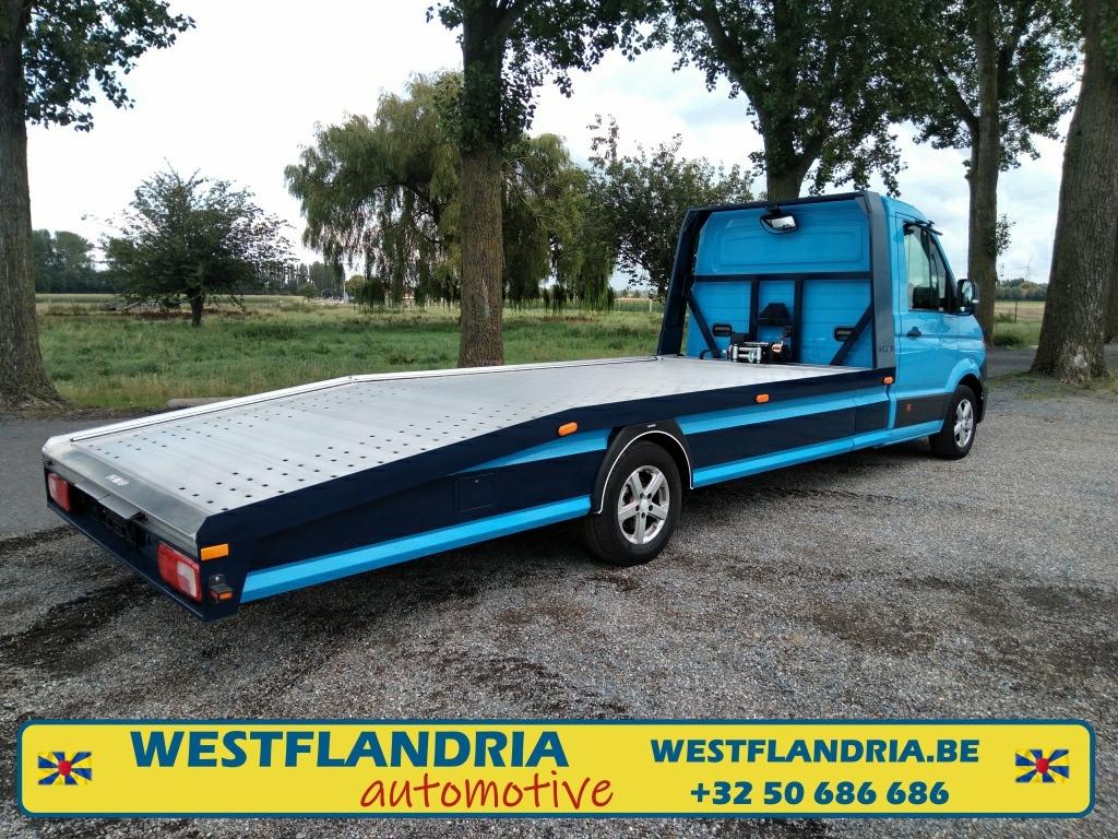Takelwagen VW Crafter + aluminium opbouw, Auto's, Euro 6, Volkswagen, Bedrijf, Te koop