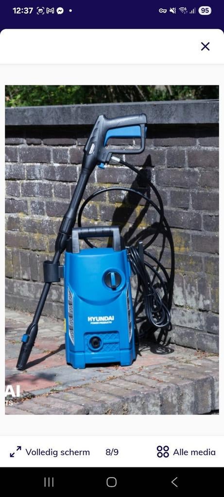 Hogedruk reiniger Hyundai 1500 W NIEUW, Jardin & Terrasse, Enlèvement, Neuf, Électrique, Hyundai