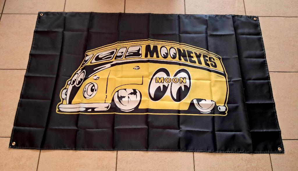 Mooneyes vlaggen 150 x 90cm, Ophalen of Verzenden