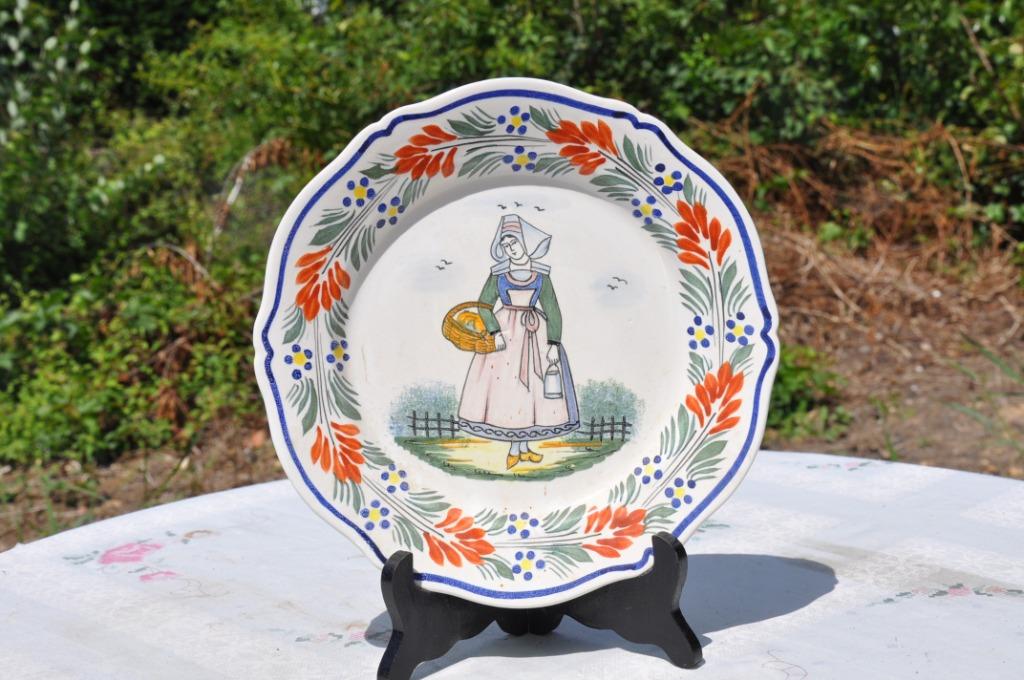 (d)§  assiette henriot quimper france (1), Antiquités & Art, Enlèvement ou Envoi