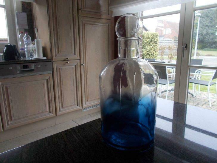 Karaf (uitdeinend blauw), Ophalen of Verzenden, Nieuw, Blauw, Glas