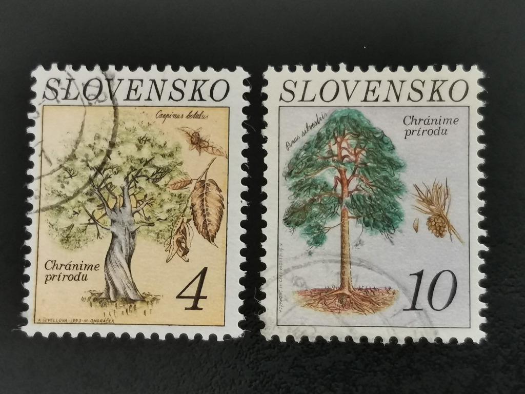 Slovakije 1993 - bomen, natuurbescherming, Ophalen of Verzenden, Overige landen, Gestempeld