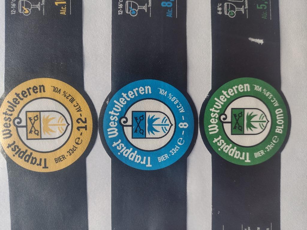 10 Bieretiketten Sint Sixtus, Verzamelen, Ophalen of Verzenden, Zo goed als nieuw, Overige typen, Overige merken
