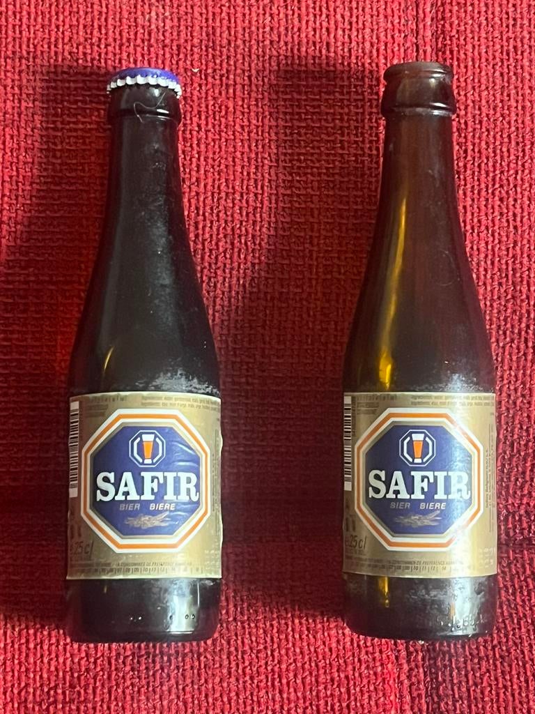 Flesje Safir bier Aalst (vol & leeg), Ophalen of Verzenden, Zo goed als nieuw