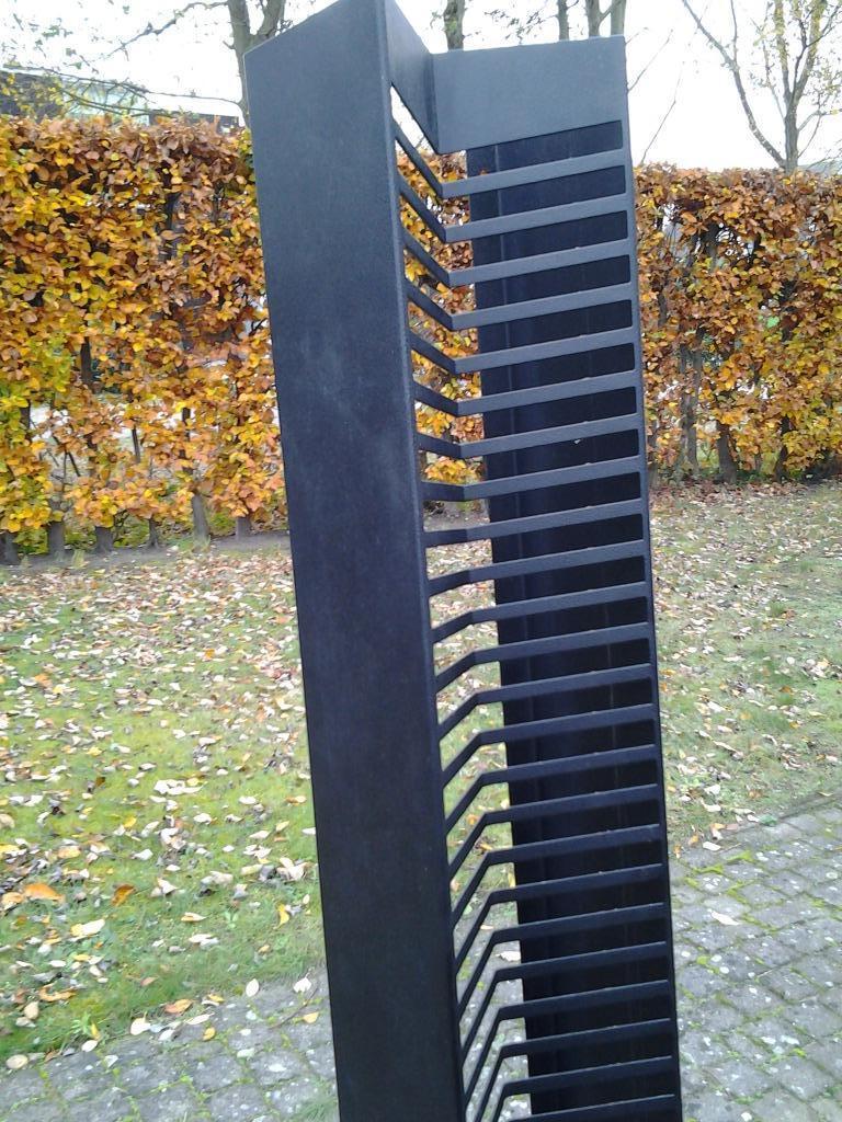 CD rek in zwart metaal - voor 80 cd's, Ophalen, 75 tot 150 discs, Zo goed als nieuw, Metaal