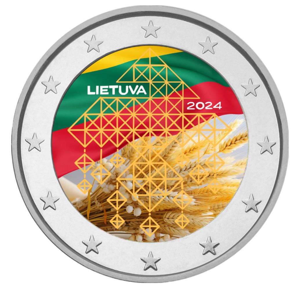 2 euro Litouwen 2024 Sodai Strotuinen gekleurd, Ophalen of Verzenden, 2 euro