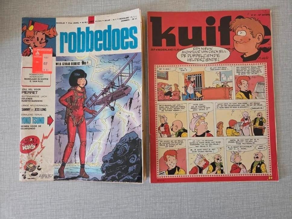 1 X Spirou, 1 X Tintin., Livres, Plusieurs comics, Enlèvement ou Envoi, Utilisé